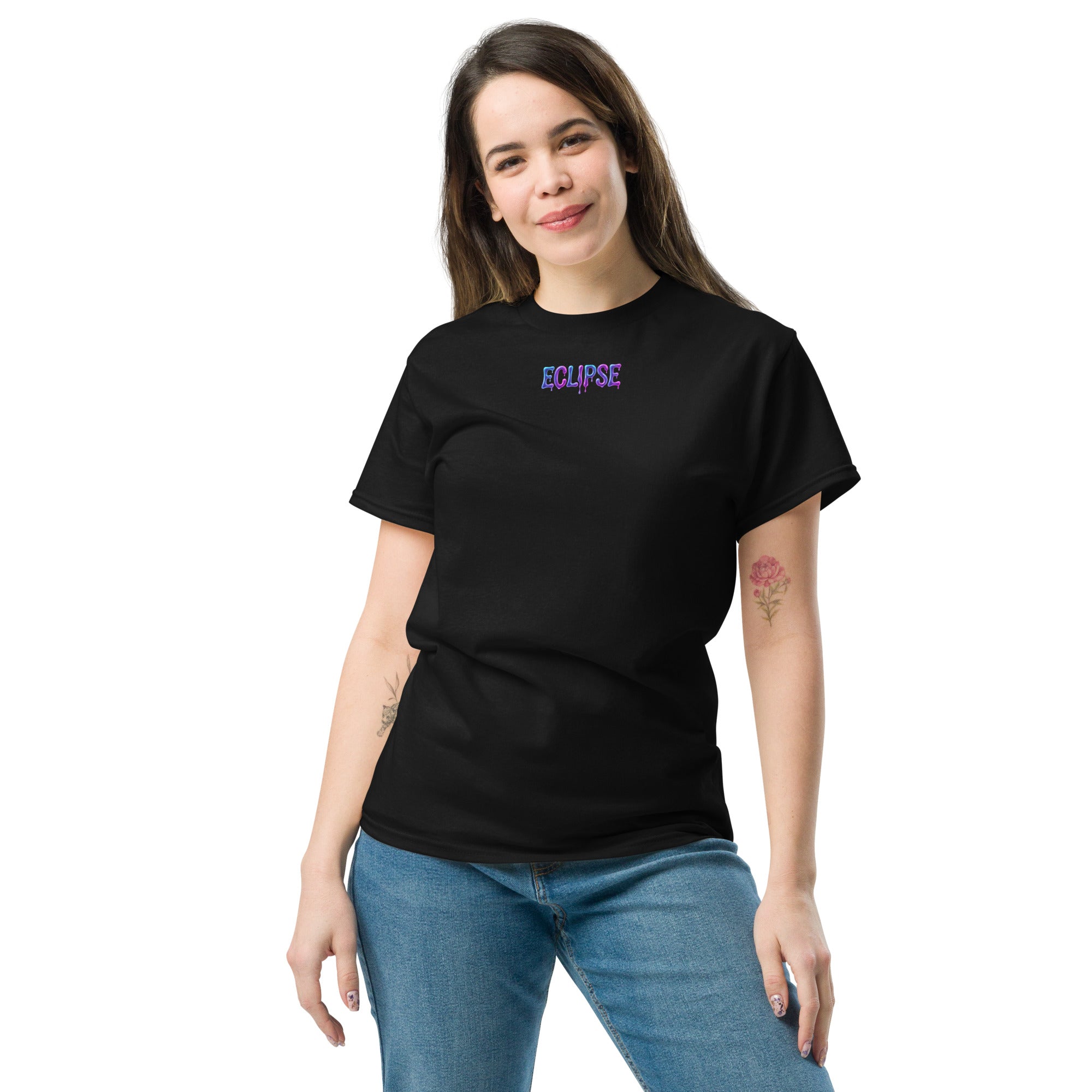 T-shirt Nera Non Sono Difficile Sono Specifica - Lettering Streetwear Eclipse Lab