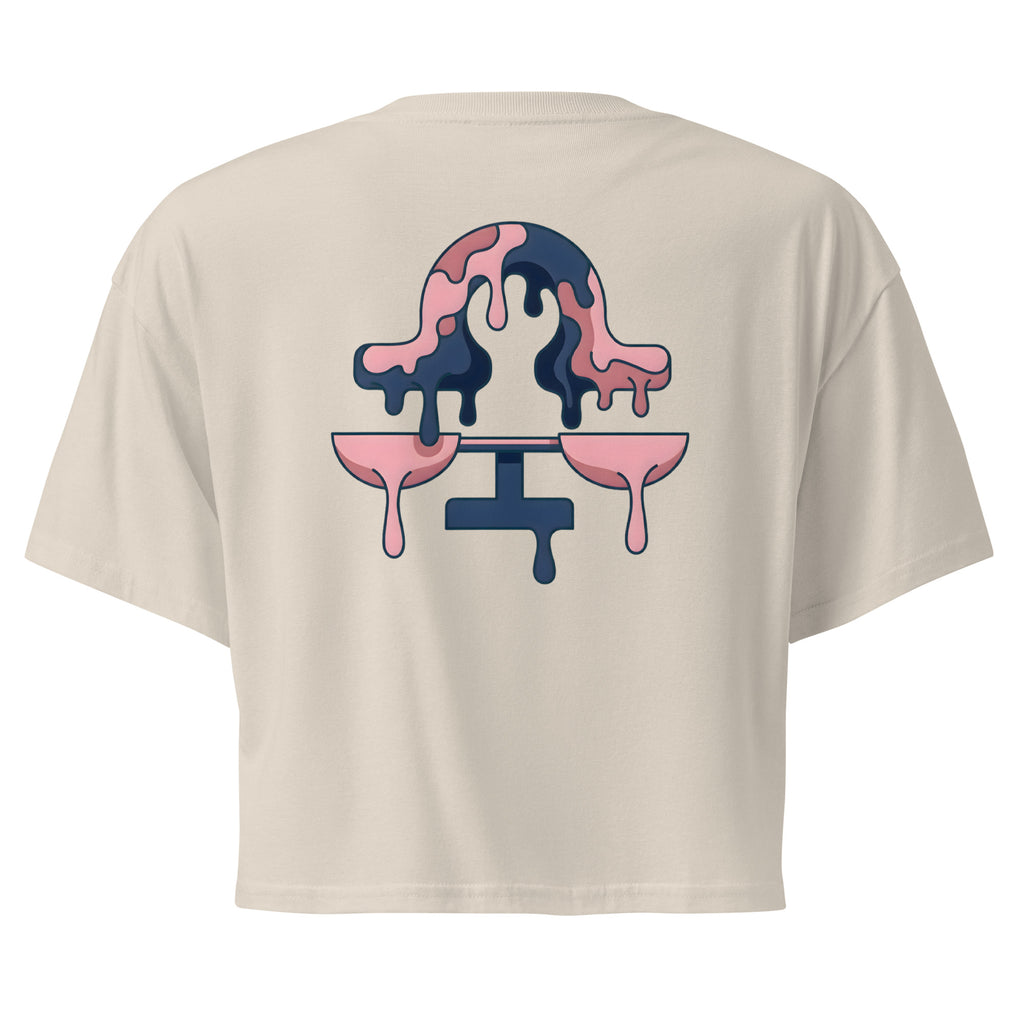 Crop top zodiacale Bilancia retro streetwear Eclipse Lab.