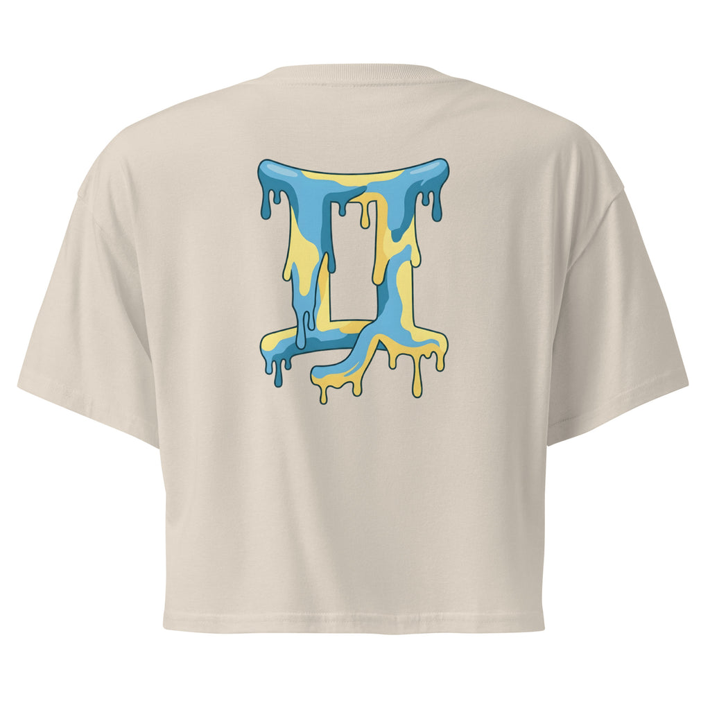 Crop top zodiacale Gemelli retro streetwear Eclipse Lab.