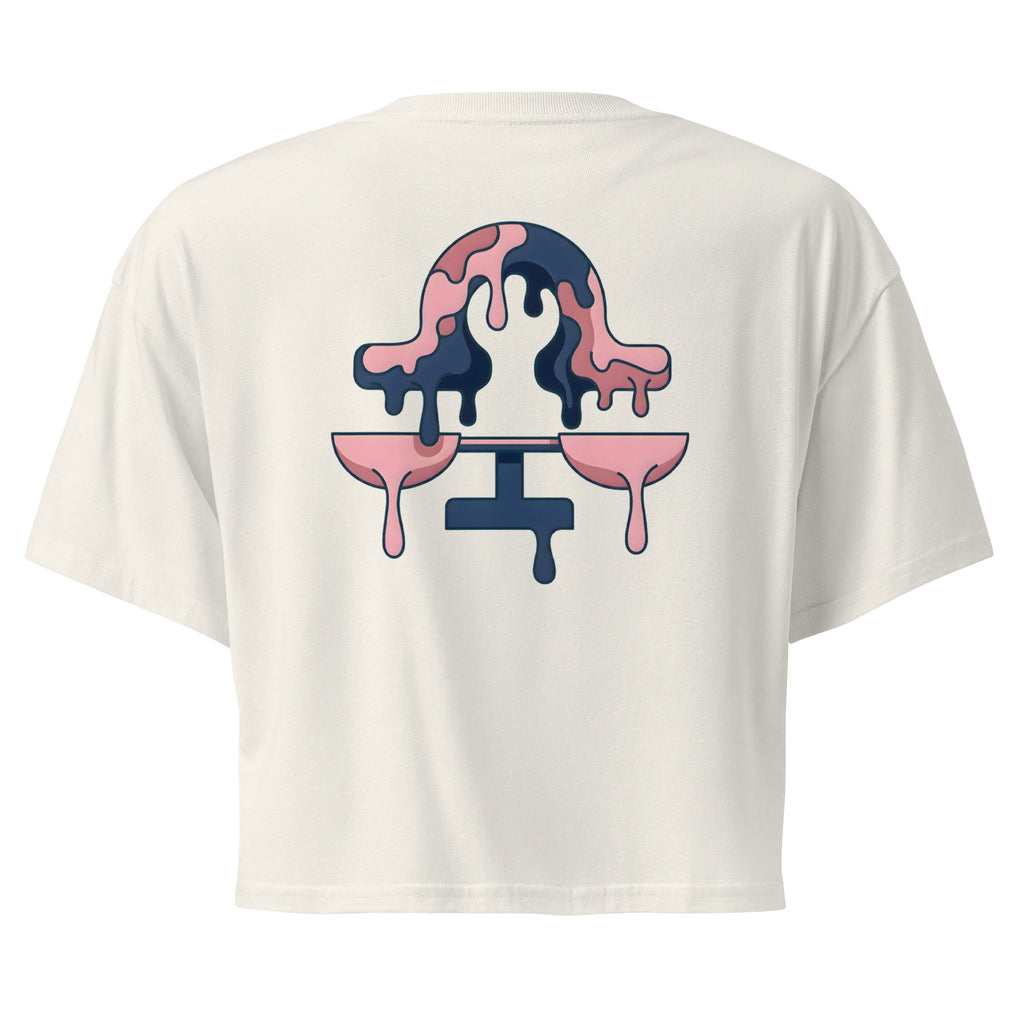Crop top zodiacale Bilancia retro streetwear Eclipse Lab.