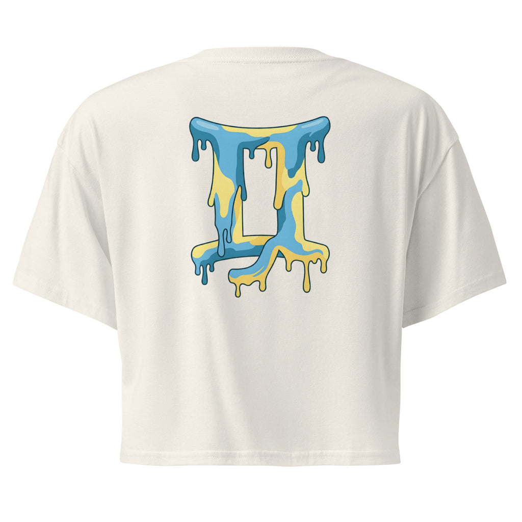 Crop top zodiacale Gemelli retro streetwear Eclipse Lab.