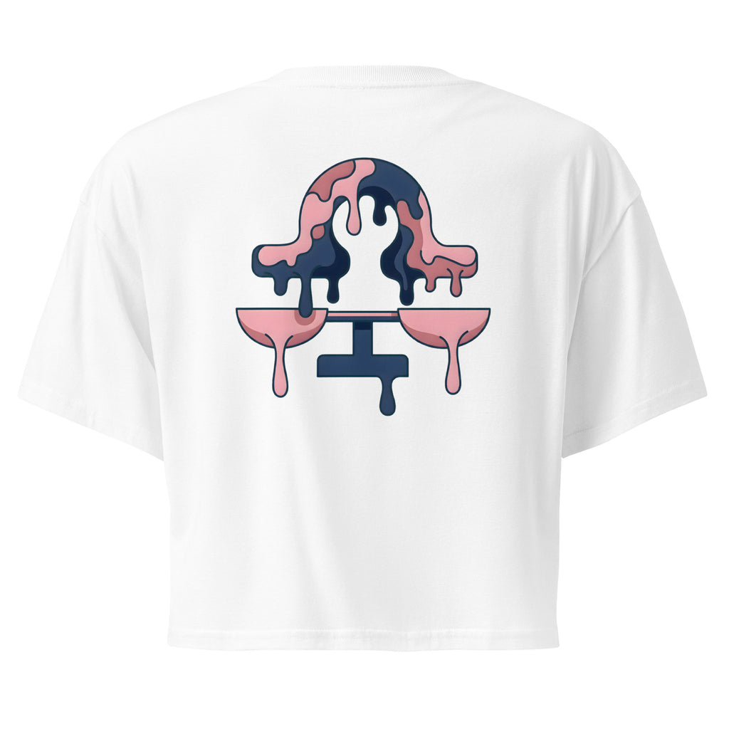 Crop top zodiacale Bilancia retro streetwear Eclipse Lab.