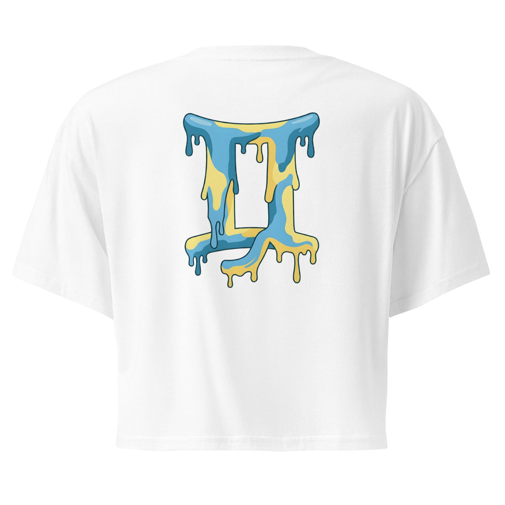 Crop top zodiacale Gemelli retro streetwear Eclipse Lab.
